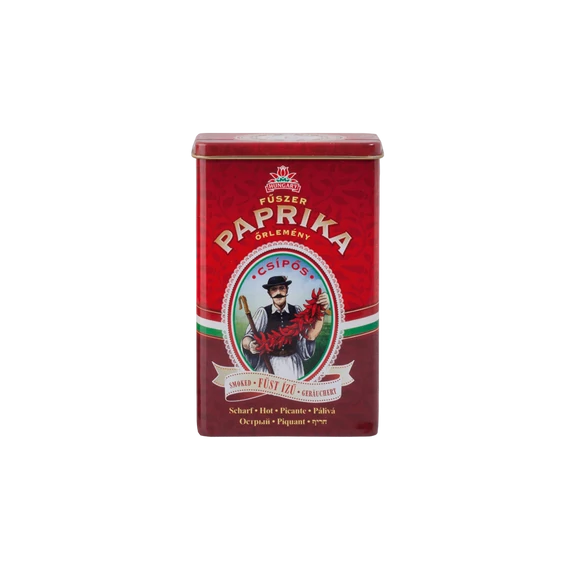 Füst ízű fűszerpaprika őrlemény 50g csípős fém díszdobozban