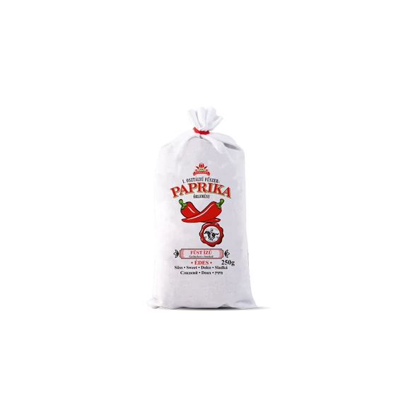 Füst ízű fűszerpaprika őrlemény édes 250g vászonzsákban