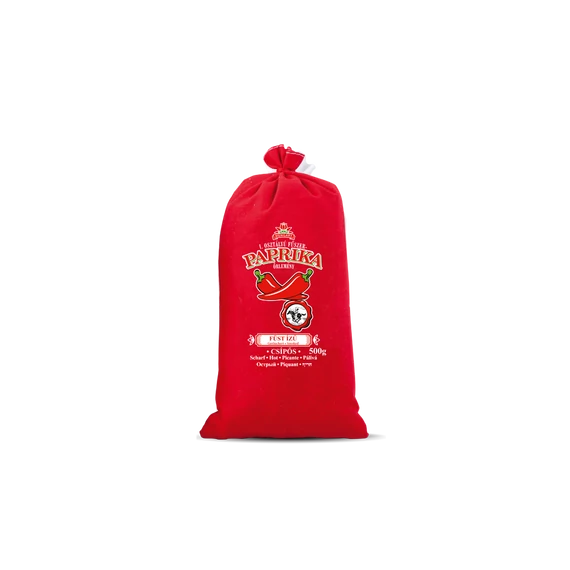 Füst ízű fűszerpaprika őrlemény csípős 500g vászonzsákban