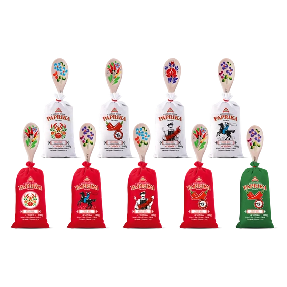 Füst ízű fűszerpaprika őrlemény csípős 1x100g vászonzsákban fakanállal